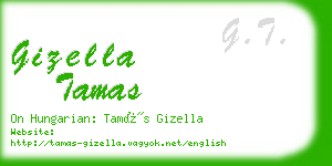 gizella tamas business card